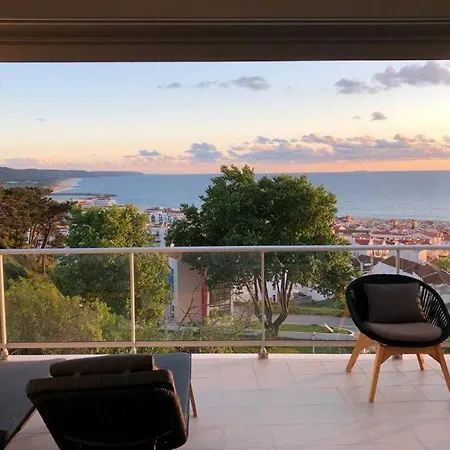 Panoramic Views - Terrace, Sea Views & Pool Apartment Nazare Exterior photo
