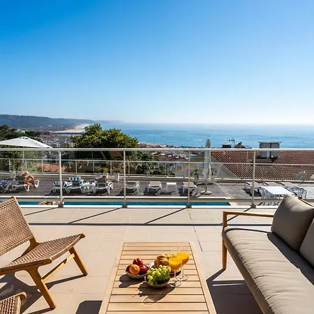 Panoramic Views - Terrace, Sea Views & Pool Apartment Nazare Exterior photo
