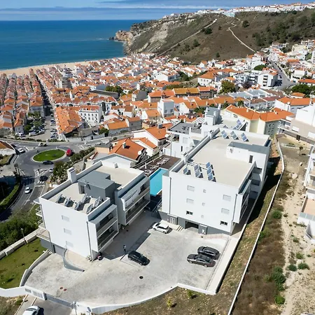 Panoramic Views - Terrace, Sea Views & Pool Apartment Nazare Exterior photo