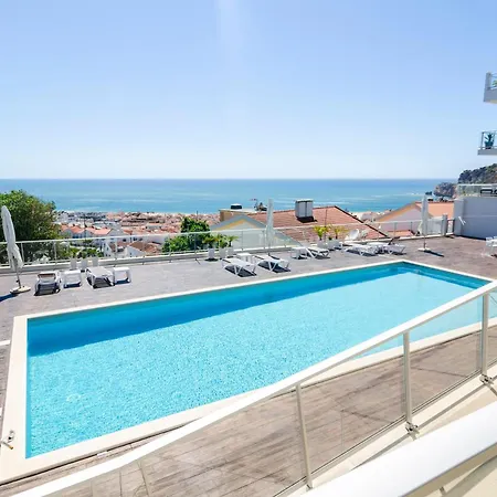 Panoramic Views - Terrace, Sea Views & Pool Apartment Nazare Exterior photo